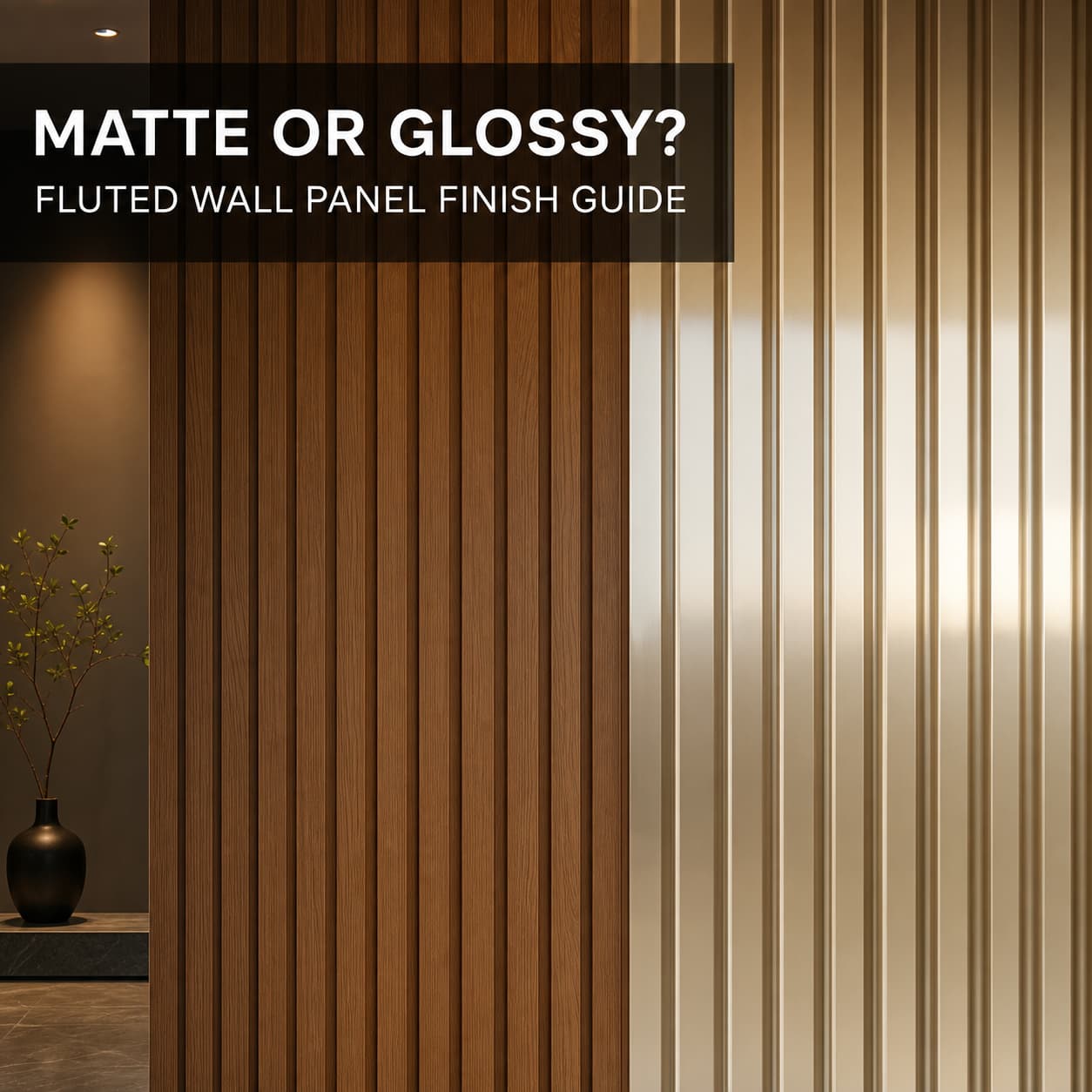 Matte vs Glossy Heat Transfer Film for Fluted Wall Panels: A B2B Buyer’s Guide