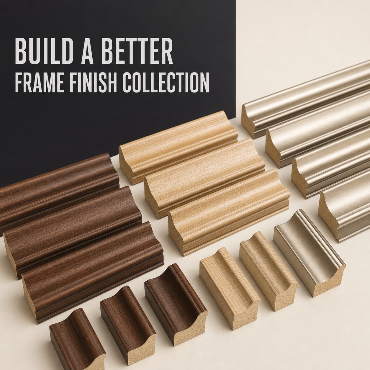 How to Build a Picture Frame Moulding Finish Collection With Heat Transfer Foil