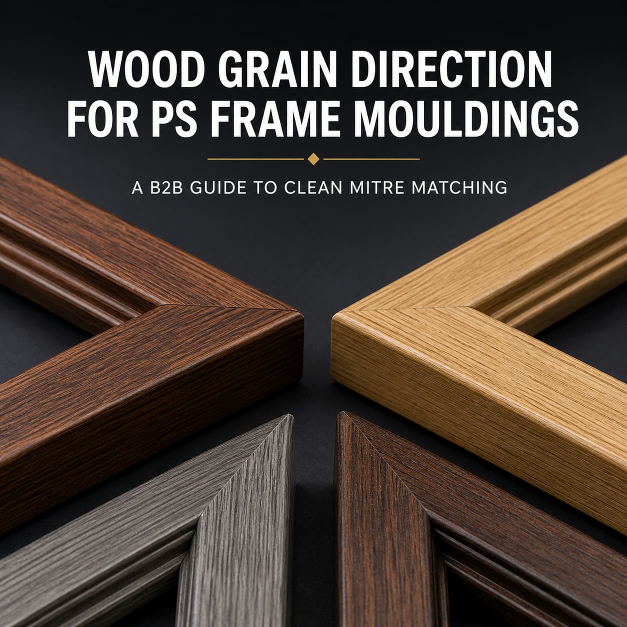 Wood Grain Direction for PS Picture Frame Mouldings: A B2B Guide to Clean Mitre Matching